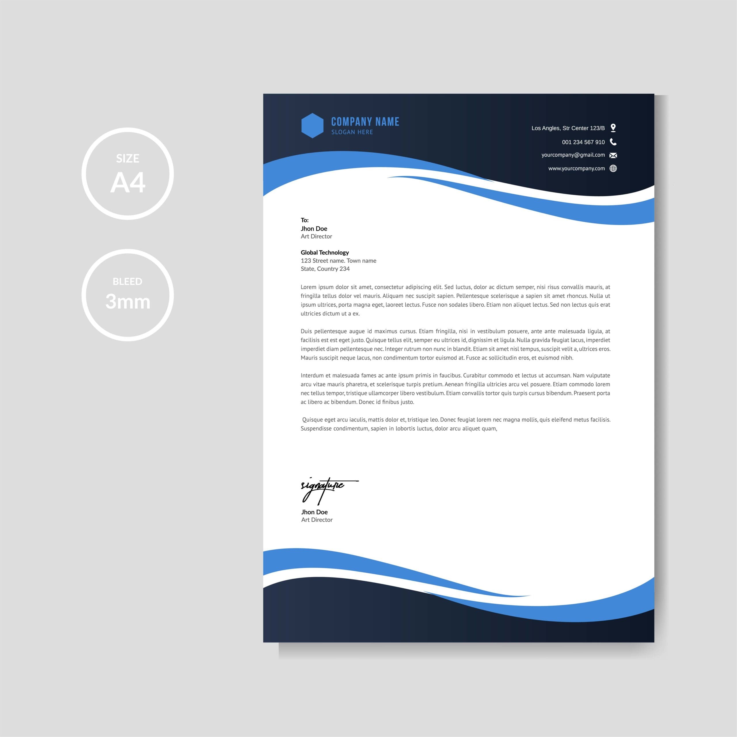 Free, printable business letterhead templates to customize