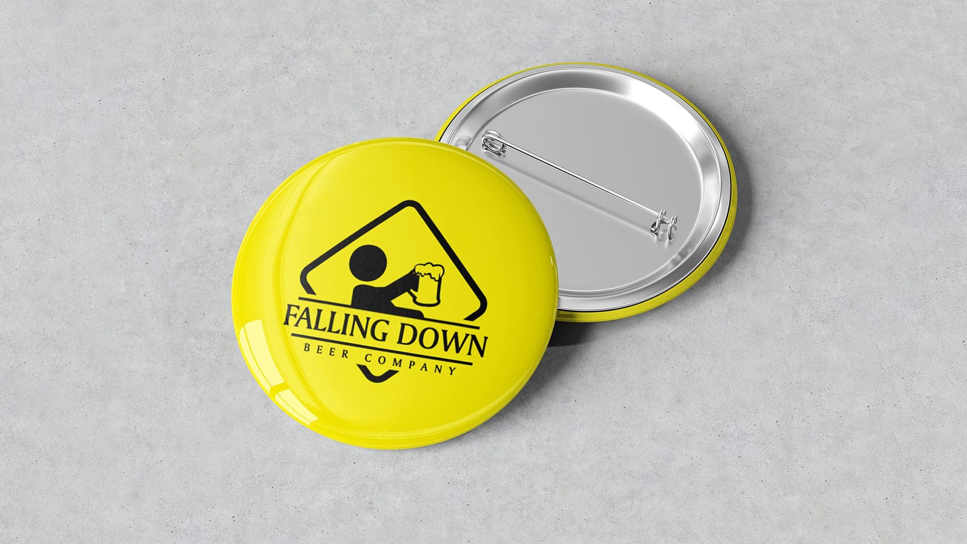 Falling Down Beer – Pins Mockup 01