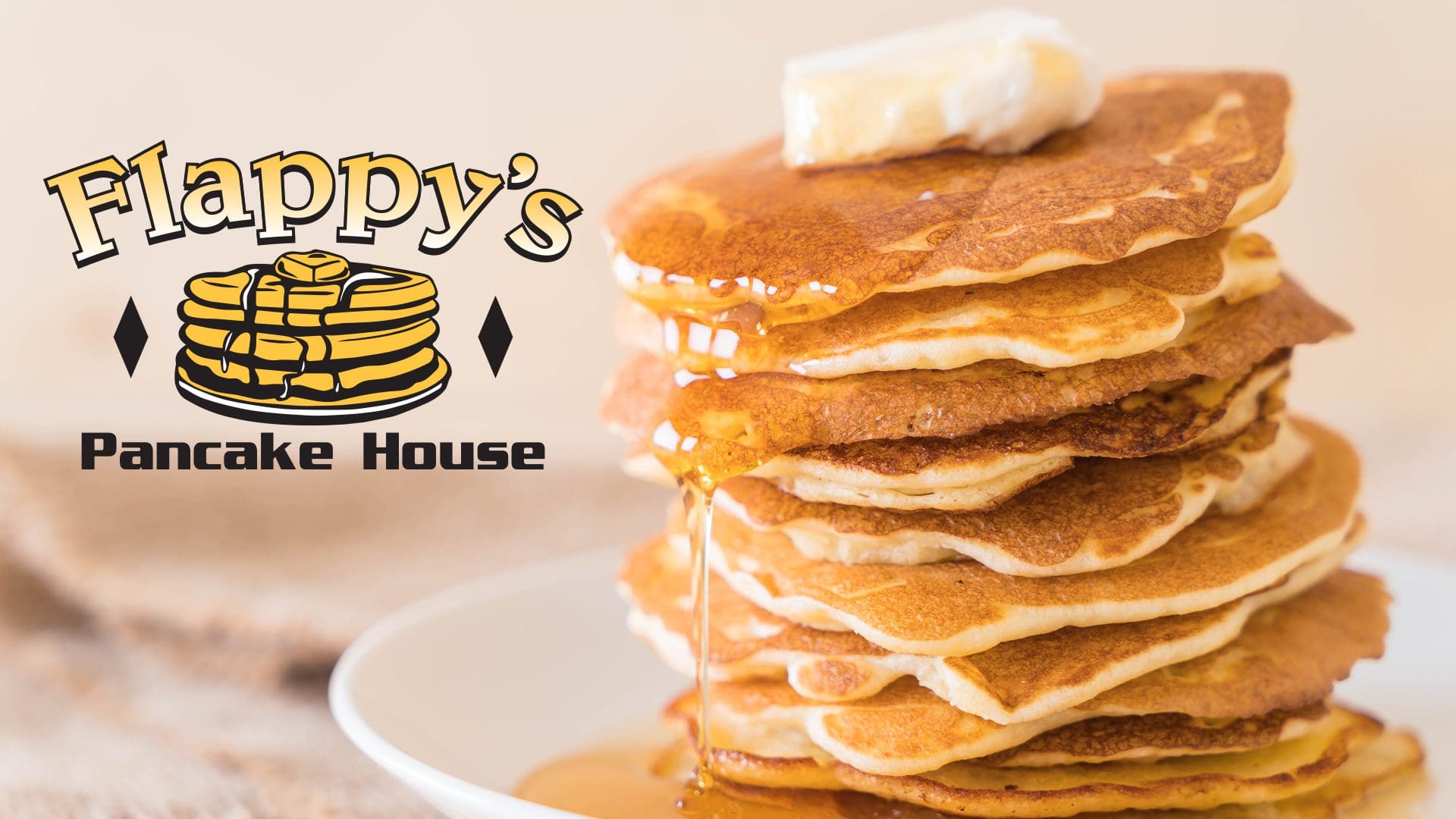 Flappys Pancake House – Logo Mockup 03