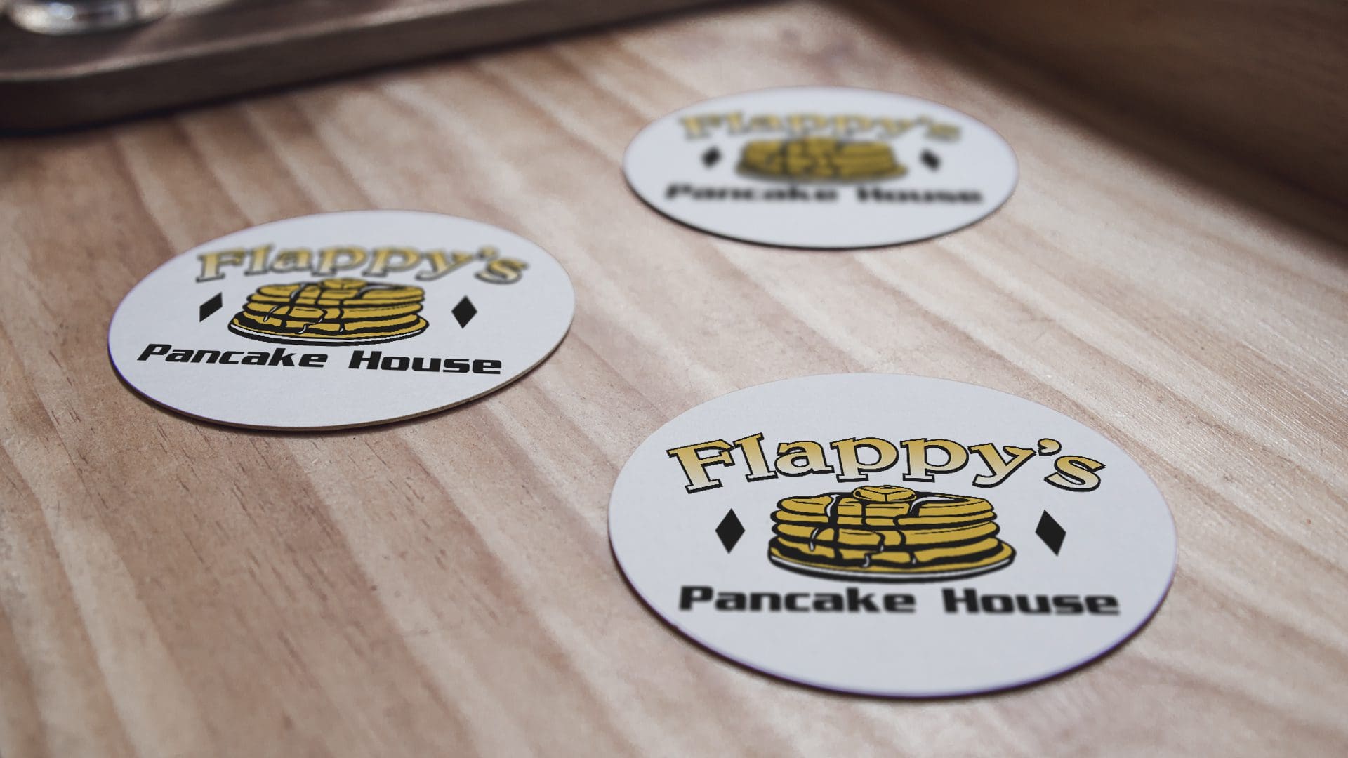 Flappys Pancake House – Logo Mockup 04