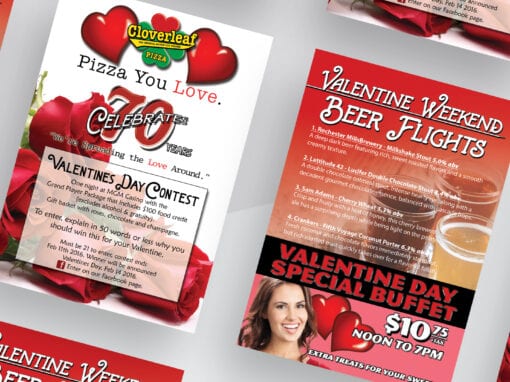 Cloverleaf Valentines Day Flyer and Design