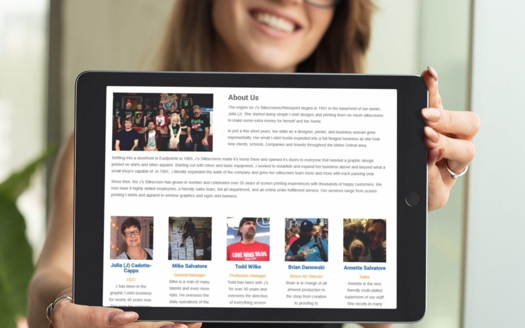 J’s Silkscreens Eastpointe – Responsive Website Design