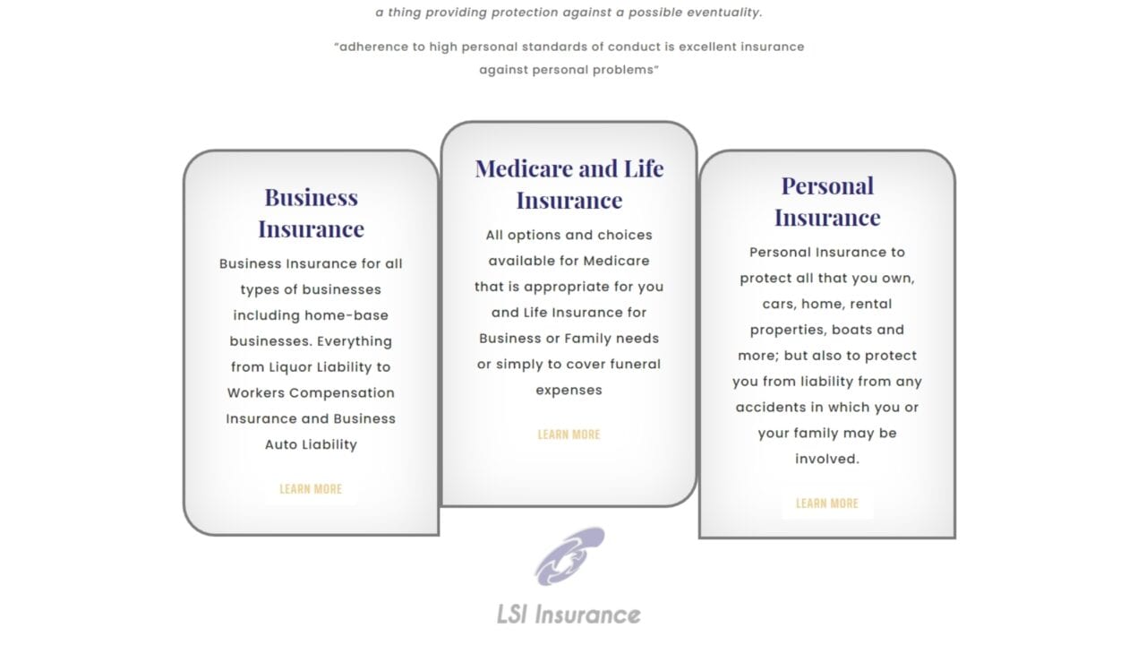 LSI Insurance 2020 Website Fusion Marketing