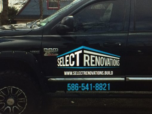 Select Renovations – Custom Truck Stickers