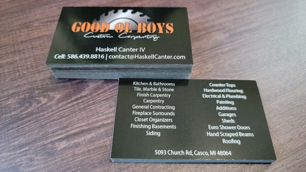 Black and orange business cards 2