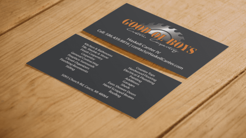 Black and orange business cards 3