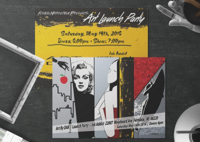 Art by DAK – Art Launch Party Flyer