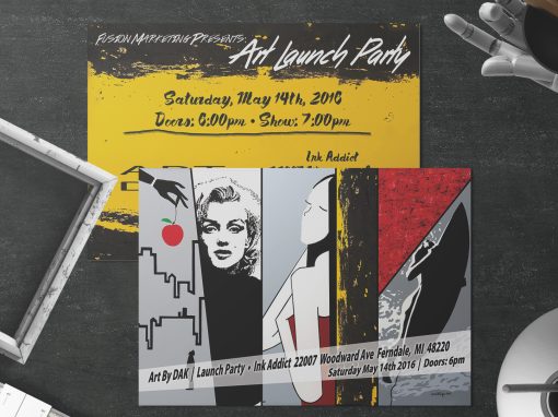 Art by DAK – Art Launch Party Flyer