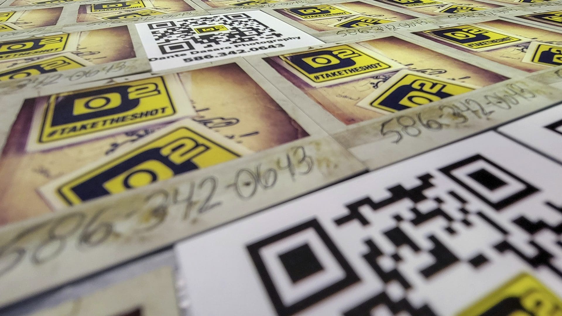 square business cards with qr code 2